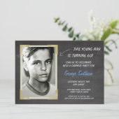 Foto van Birthday  Style Chalk-uitnodigingen Kaart (Staand voorkant)