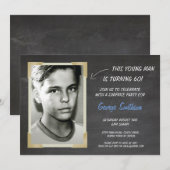 Foto van Birthday  Style Chalk-uitnodigingen Kaart (Voorkant / Achterkant)