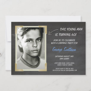 Foto van Birthday  Style Chalk-uitnodigingen Kaart