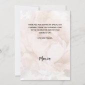 Foto van Birthday: witte floral Bedankt! Kaart (Achterkant)