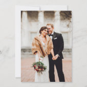 Foto van Black and Gold Modern Wedding Save the Da Kaart (Achterkant)