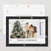 Foto van Black and Gold Season Feestdagenkaart (Voorkant / Achterkant)