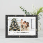 Foto van Black and Gold Season Feestdagenkaart (Staand voorkant)