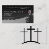 Foto van Black and Grey Pastor of Deacon Visitekaartje (Voorkant / Achterkant)