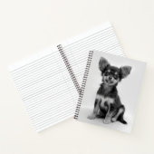 Foto van Black and White Chihuahua Puppy Notitieboek (Binnen)
