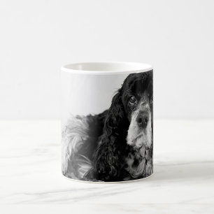 Foto van Black and White Cocker Spaniel Koffiemok