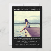 Foto van Black and White Graduation Party Kaart (Voorkant)