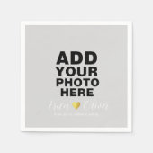 Foto van Black and White Wedding Romantic Servet (Voorkant)