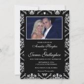 Foto van Black Damsk bruiloft Kaart (Voorkant)