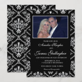 Foto van Black Damsk bruiloft Kaart (Voorkant / Achterkant)