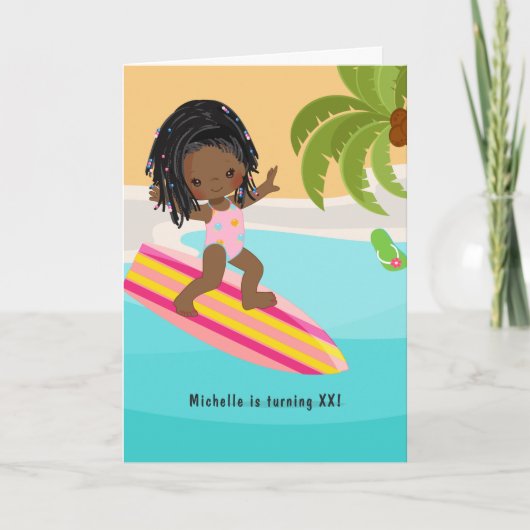 Foto van Black Girl Summer Beach Birthday (Voorkant)