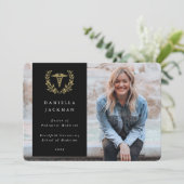 Foto van Black/Gold Caduceus Medical School Aankondiging (Staand voorkant)