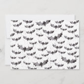 Foto van Black & White Bats Halloween Holiday Kaart (Achterkant)