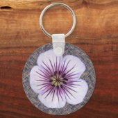 Foto van blauw Geranium Sleutelhanger (Voorkant)