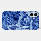 Foto van blauwe gekreukelde versnipperde papier Case-Mate iPhone case (Achterkant (horizontaal))
