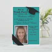 Foto van blauwgroen en White Trunk College Kaart (Staand voorkant)