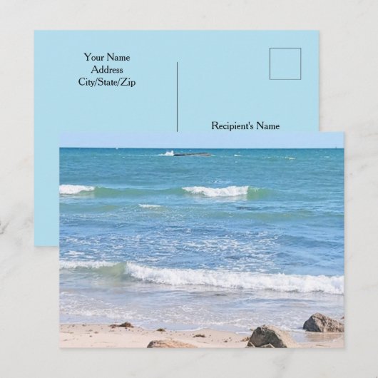 Foto van Blue Atlantic Ocean Briefkaart (Voorkant / Achterkant)