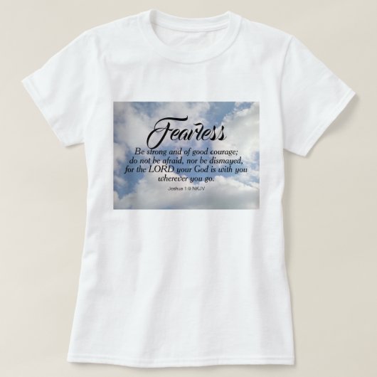 Foto van Blue Cloudy Sky is niet scherp te zien in T-shirt (Design voorkant)
