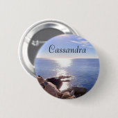 Foto van Blue Ocean Custom Name Ronde Button 5,7 Cm (Voorkant /achterkant)