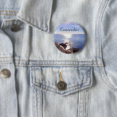 Foto van Blue Ocean Custom Name Ronde Button 5,7 Cm (In situ)