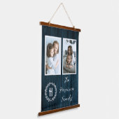 Foto van Blue Rustic Family Hangend Wandkleed (Gebogen)