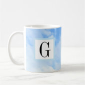 Foto van Blue Sky Elegant Single Initiaal Koffiemok (Links)