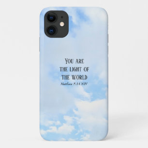 Foto van Blue Sky U bent de Light Bible Verse Case-Mate iPhone Case