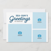 Foto van Blue Waves Zee-Sun's Greetings Feestdagenkaart (Voorkant)
