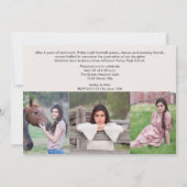 Foto van Blush Botanische Script 3 van afstuderen Kaart (Achterkant)