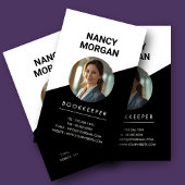 Foto van boekhouder visitekaartje