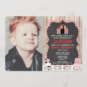 Foto van boerderijdieren kaart