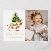 Foto van Boho Kerstslaapigh Folie Feestdagenkaart (Voorkant)