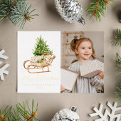 Foto van Boho Kerstslaapigh Folie Feestdagenkaart