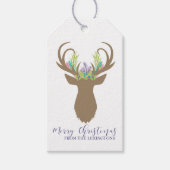 Foto van Boho Merry kerstrendiertipografie Cadeaulabel (Voorkant)