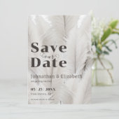 Foto van Boho Pampas Grass Save The Date (Staand voorkant)