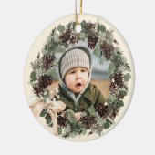 Foto van Boho Wreath Keepsake Keramisch Ornament (Links)