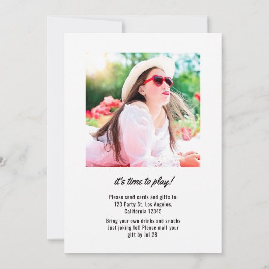 Foto van Bokeh Virtual Birthday Kaart (Achterkant)