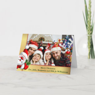 Foto van Bomb Santa Reindei Familie Foto Kerstmis Feestdagen Kaart