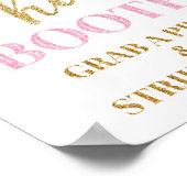 Foto van Booth Weddenschap Gold Pink Confetti Poster (Hoek)