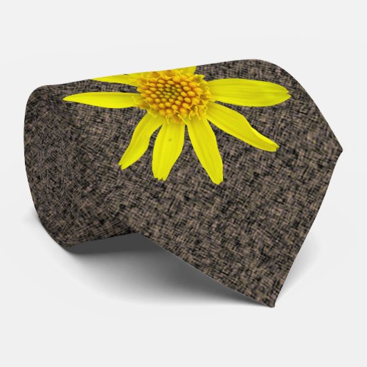 Foto van botanische geelbloem stropdas