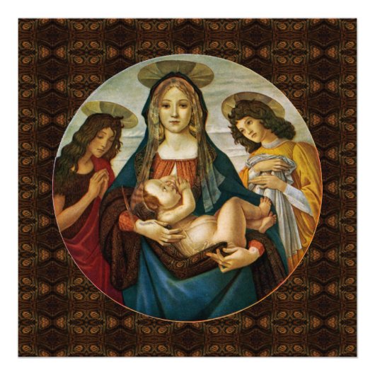 Foto van Botticelli's Madonna en Child Foto Afdruk (Voorkant)