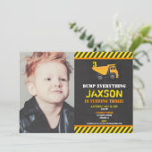 Foto van bouwvuilniswagen kaart (Staand voorkant)