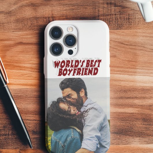 Foto van Boyvriend met gegunde tekst iPhone Case iPhone Hoesje