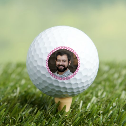 Foto van Boyvriend voor Vriendin roze met hart Golfballen (Insitu Shirt)