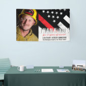 Foto van brandweerman Jubileum Rode lijn Spandoek (Beurs)