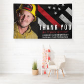 Foto van brandweerman Jubileum Rode lijn Spandoek (Insitu)