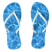 Foto van Bright Aqua Blue-zwemmen Teenslippers (Voetbed)