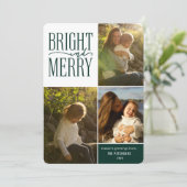 Foto van Bright en Merry Modern Minimal Kerstmis Feestdagenkaart (Staand voorkant)