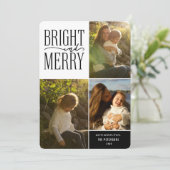 Foto van Bright en Merry Modern Minimal Kerstmis Feestdagenkaart (Staand voorkant)