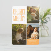 Foto van Bright en Merry Modern Minimal Kerstmis Feestdagenkaart (Staand voorkant)